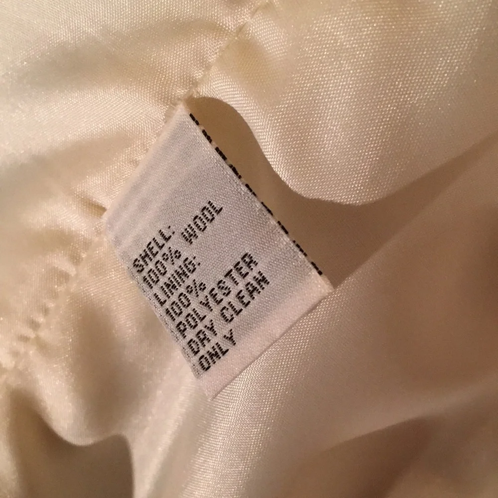 Talbots Cream Wool Jacket - Picture 5 of 5